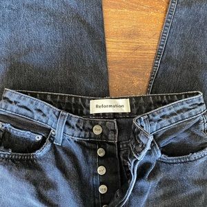 The Reformation Wide Leg High Waist Jean